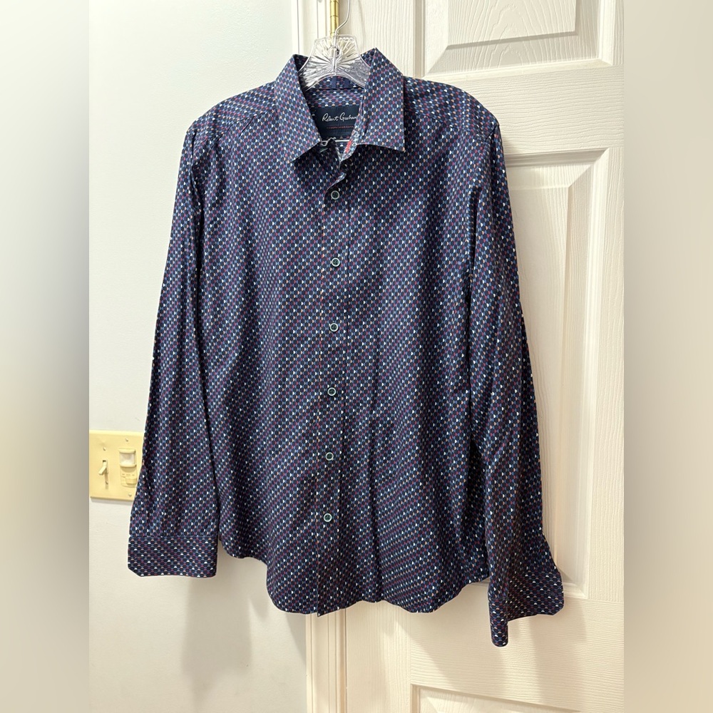 Robert Graham Men's Multicolor Geometric Shirt Size Large